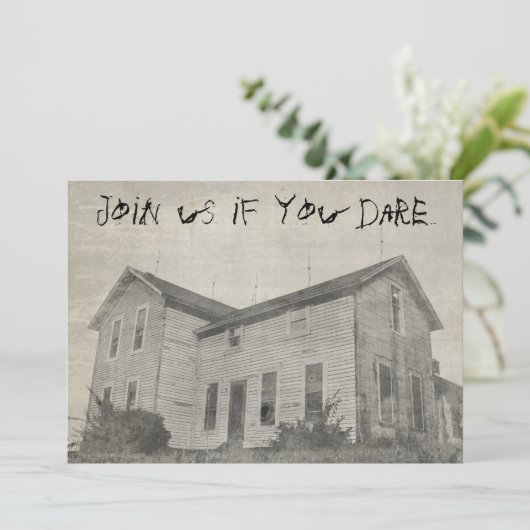 Spooky Old Distress Haunted Halloween House Kaart (Staand voorkant)