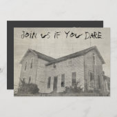 Spooky Old Distress Haunted Halloween House Kaart (Voorkant / Achterkant)