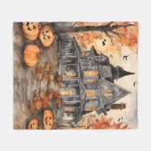 Spooky Old House AI Gegenereerd Fleece Deken (Voorkant (Horizontaal))