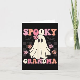 Spooky Oma Halloween Ghost Kostuum Retro Groov Kaart