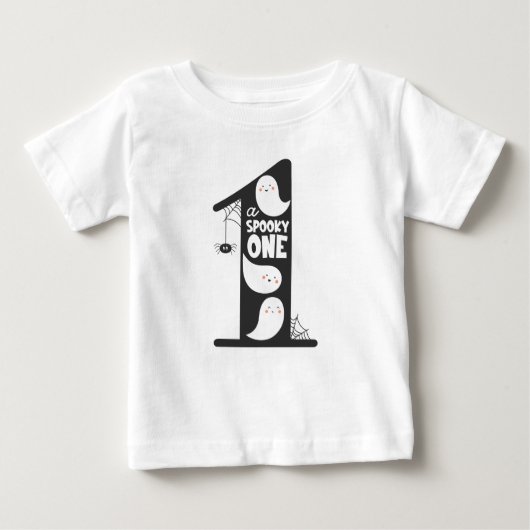 Spooky One 1e Verjaardag Baby Shirt (Voorkant)