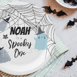 Spooky One | 1e verjaardag Borden | Blauwe Geesten Papieren Bordje