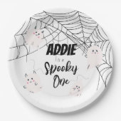 Spooky One | 1e verjaardag Borden | Pink Ghosts Papieren Bordje (Voorkant)
