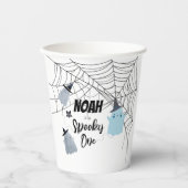 Spooky One | 1e verjaardag Cups | Blauwe Geesten Papieren Bekers (Voorkant)