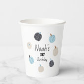 Spooky One | 1e verjaardag Cups | Blauwe pompoen Papieren Bekers (Achterkant)