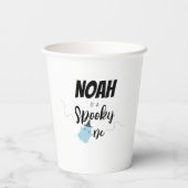 Spooky One | 1e verjaardag Cups | Blue Ghost Papieren Bekers (Achterkant)