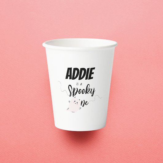 Spooky One | 1e verjaardag Cups | Pink Ghost Papieren Bekers