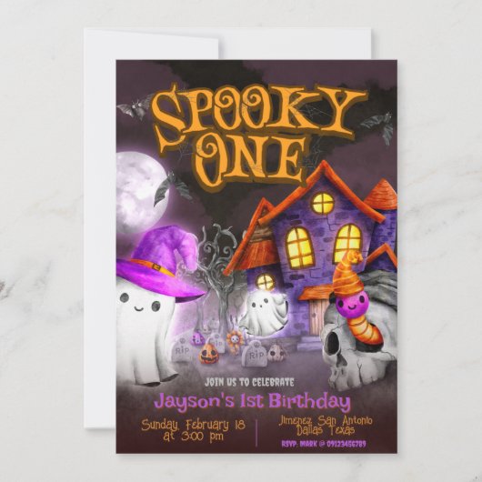 Spooky One - 1e verjaardag Kaart (Voorkant)