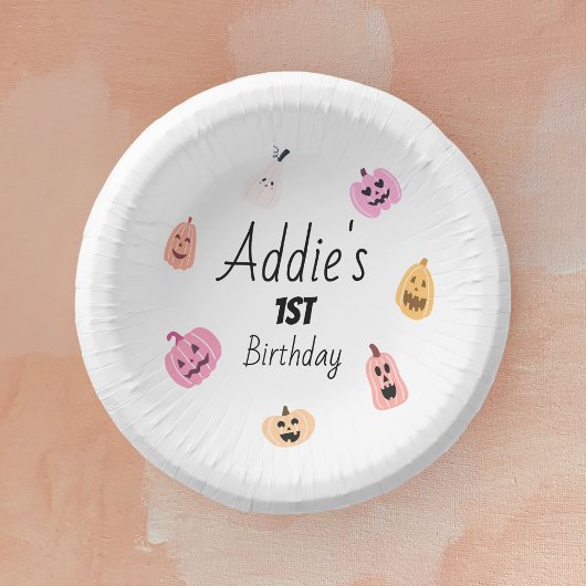 Spooky One | 1e verjaardag servies | Roze pompoen Papieren Kommen