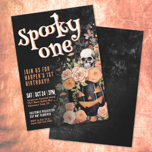 Spooky One 1e verjaardagsfeestje Kaart