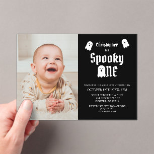 Spooky One 1st Birthday Acryl Uitnodigingen
