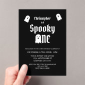 Spooky One 1st Birthday Acryl Uitnodigingen (Insitu (Draagbaar))