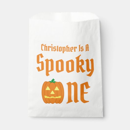 Spooky One 1st Birthday Bedankzakje (Voorkant)