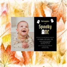 Spooky One 1st Birthday Folie Uitnodiging