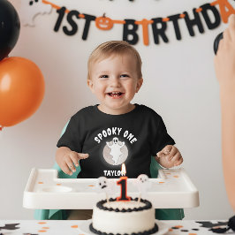 Spooky One 1st Birthday Fun First Halloween Ghost Kinder Shirts