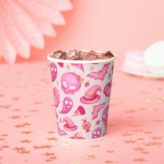 Spooky One 1st Birthday Girly Ghosts Paper Cup Papieren Bekers (Insitu)