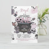 Spooky One 1st Birthday Halloween Kaart (Staand voorkant)