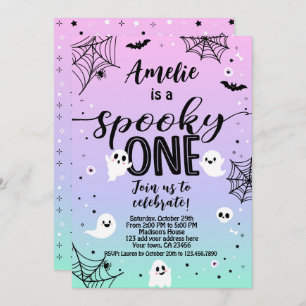 Spooky One, 1st Birthday Halloween Uitnodiging