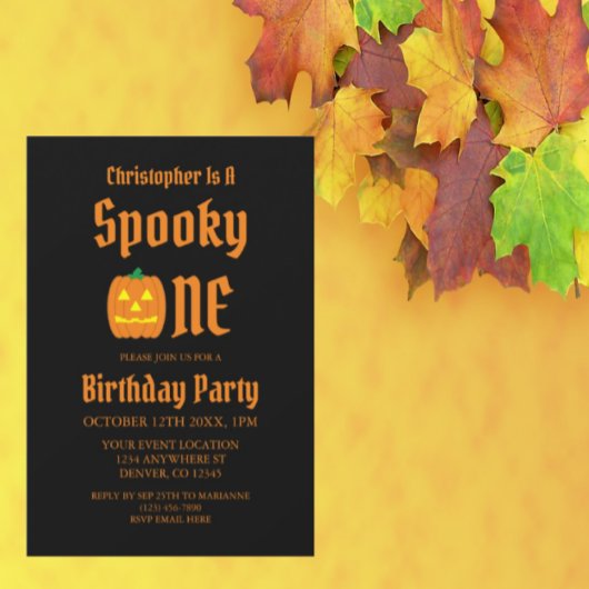 Spooky One 1st Birthday Kaart