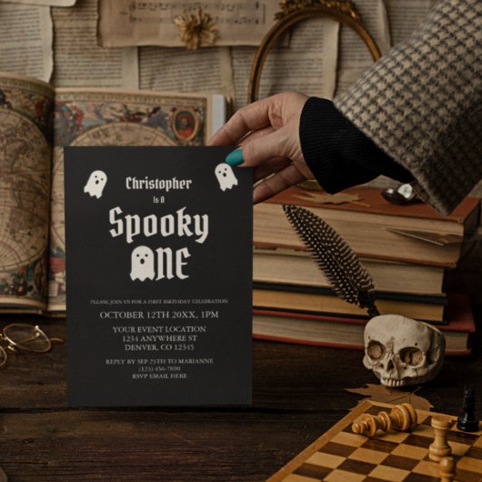 Spooky One 1st Birthday Kaart