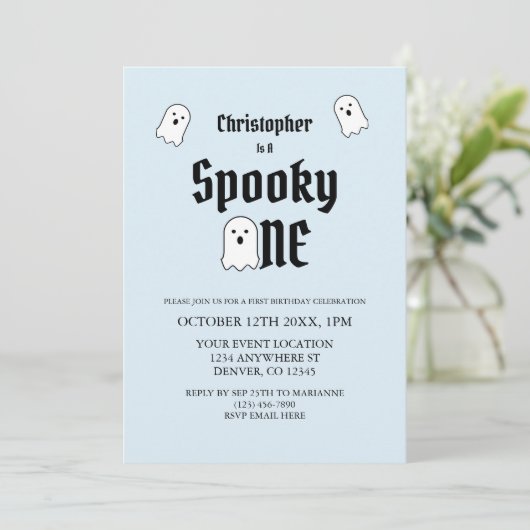 Spooky One 1st Birthday Kaart (Staand voorkant)