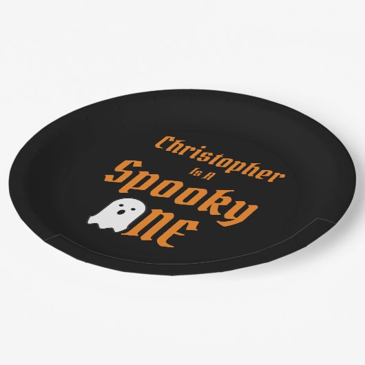 Spooky One 1st Birthday Papieren Bordje (Gekanteld)