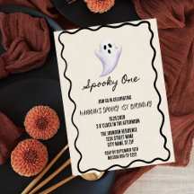 Spooky One 1st Birthday Party Invitation