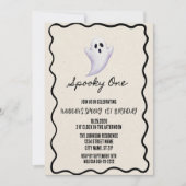 Spooky One 1st Birthday Party Invitation Kaart (Voorkant)