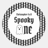 Spooky One 1st Birthday Ronde Sticker (Voorkant)
