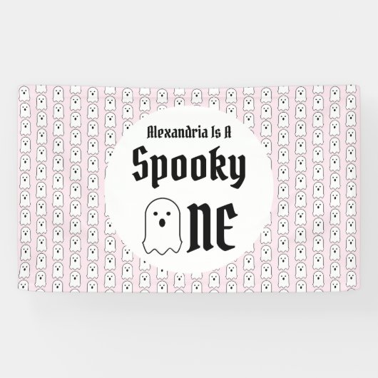 Spooky One 1st Birthday Spandoek (Horizontaal)