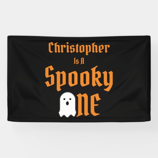 Spooky One 1st Birthday Spandoek (Horizontaal)