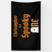 Spooky One 1st Birthday Spandoek (Verticaal)