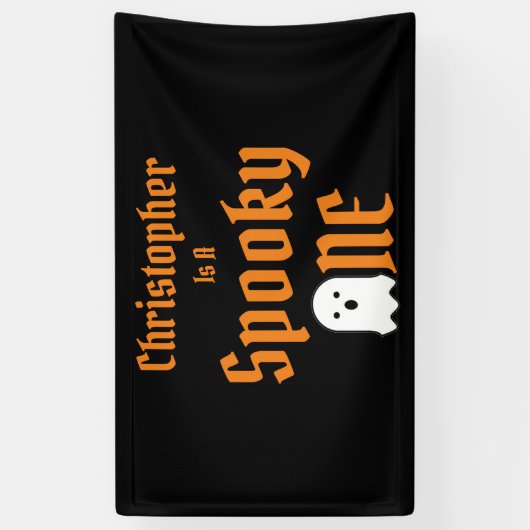 Spooky One 1st Birthday Spandoek (Verticaal)