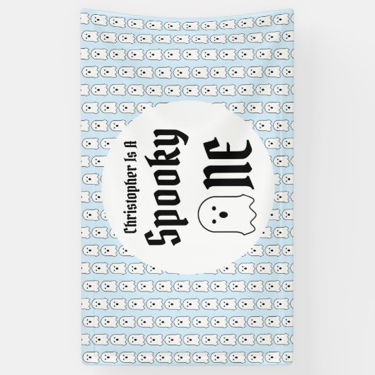 Spooky One 1st Birthday Spandoek (Verticaal)