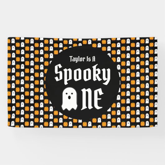 Spooky One 1st Birthday Spandoek (Horizontaal)
