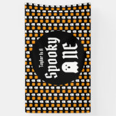 Spooky One 1st Birthday Spandoek (Verticaal)