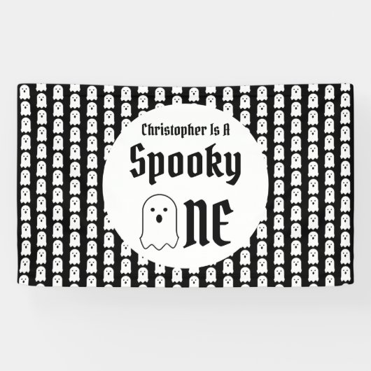 Spooky One 1st Birthday Spandoek (Horizontaal)