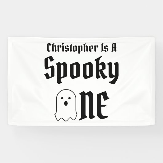Spooky One 1st Birthday Spandoek (Horizontaal)