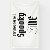 Spooky One 1st Birthday Spandoek (Verticaal)