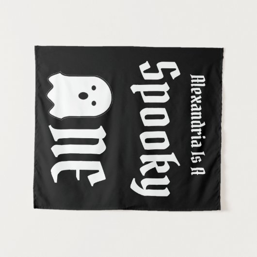 Spooky One 1st Birthday Wandkleed (Voorkant (horizontaal))