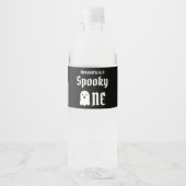 Spooky One 1st Birthday Waterfles Etiket (Voorkant)