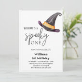 Spooky One Bat Halloween pet 1e Verjaardag Kaart (Staand voorkant)