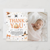 Spooky One Birthday Foto Bedankt Kaart (Voorkant)