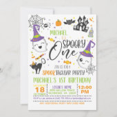 Spooky One Birthday Invitation - White Kaart (Voorkant)