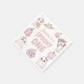 Spooky One Birthday Napkin Schattigee geesten Servet (Hoek)