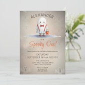 Spooky One Birthday Party-uitnodiging Kaart (Staand voorkant)