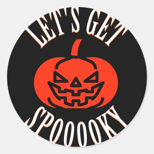 SPOOKY ONE BIRTHDAY RONDE STICKER (Voorkant)