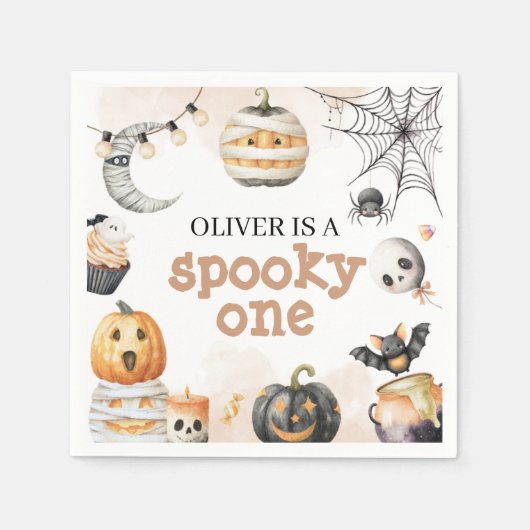Spooky One Birthday-servetten Servet (Voorkant)