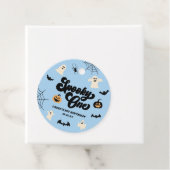 Spooky One Blue Halloween 1st Birthday Party Bedankjes Labels (In situ)