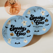 Spooky One Blue Halloween 1st Birthday Party Papieren Bordje